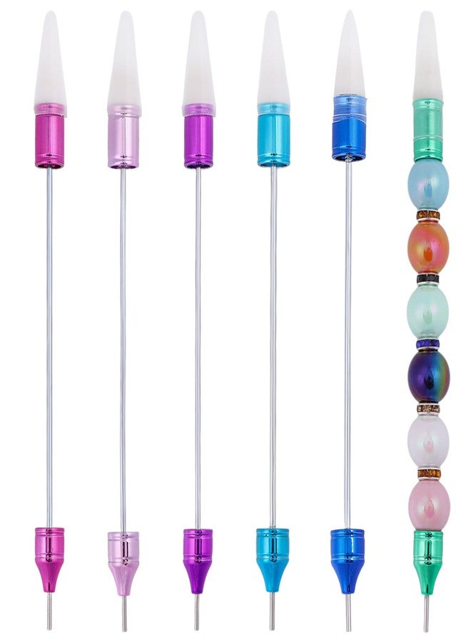 beinkmake 6Pcs Rhinestone Picker Wax Pen, DIY Double Ended Rhinestones Applicator Rhinestone Picker Dotting Pen Rhinestones Applicator Nail Art Tools for Pick Up and Place Gems Crystals - Image 1